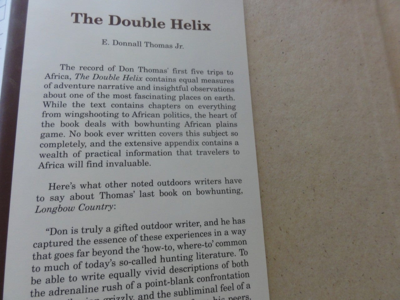The Double Helix - Book by E. Donnall Thomas, Jr.