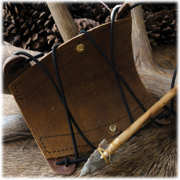 Two-Tone Leather Arm Guard with Robertson Stykbow Engraving