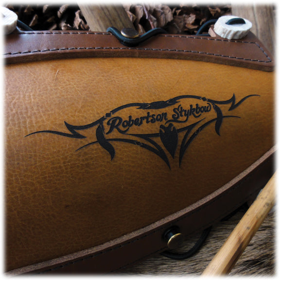 Two-Tone Leather Arm Guard with Robertson Stykbow Engraving