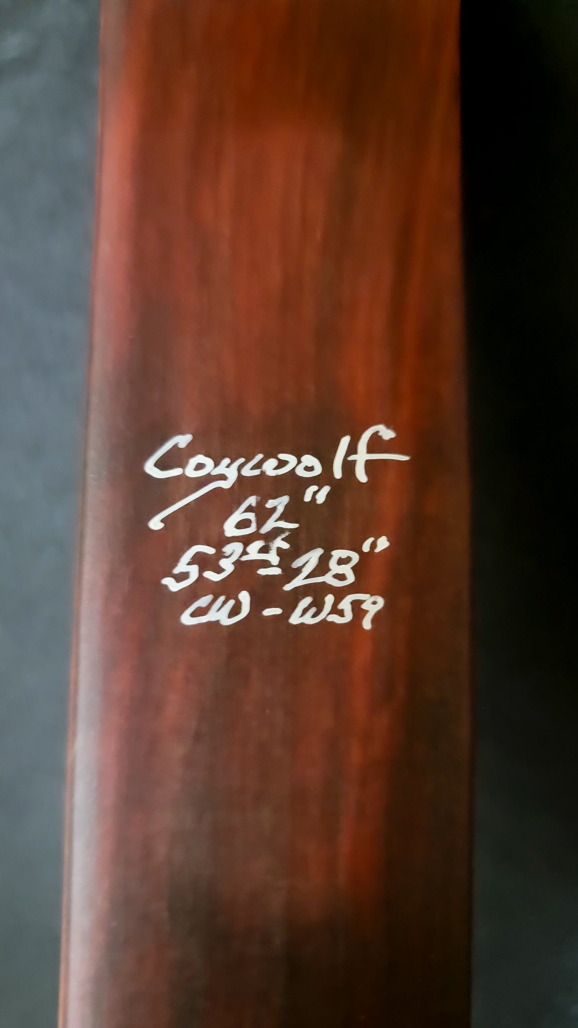 CoyWolf Hybrid Longbow | 62" 53# | CW-W59