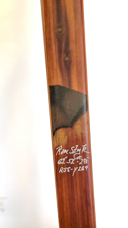 Ram Styk Longbow Takedown | 62 52# | RSJ-Y267 | Turkey Feathers