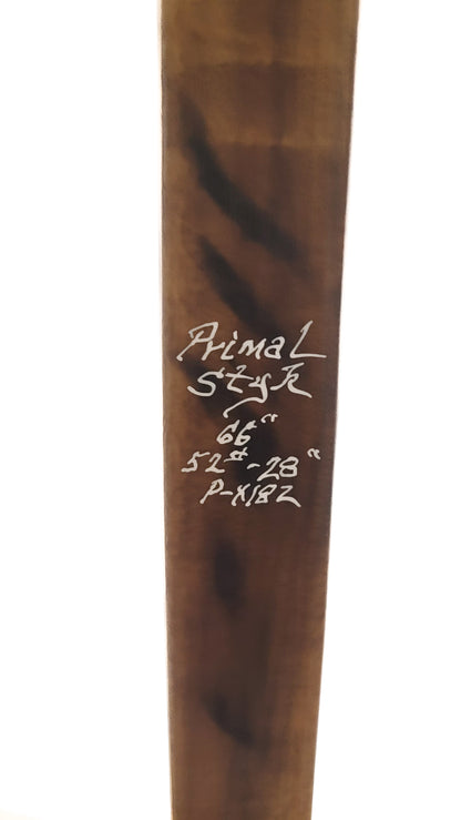 Primal Styk Longbow | 66" 52# | PS-X182 - Lefty