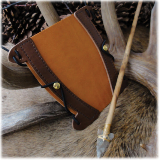 Two-Tone Leather Arm Guard