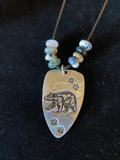Bear Necklace with paw prints 18/43