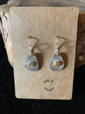 Earrings with Gold Patina Circle 21/17